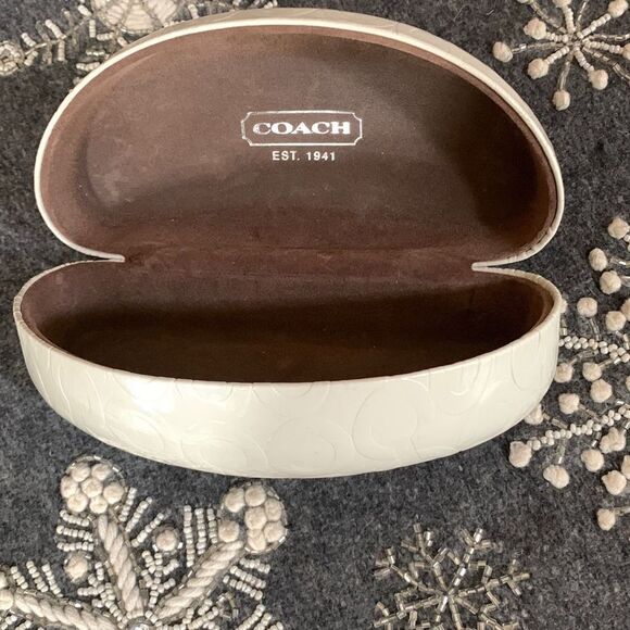 COACH Off White Glasses Case - Picture 2 of 2
